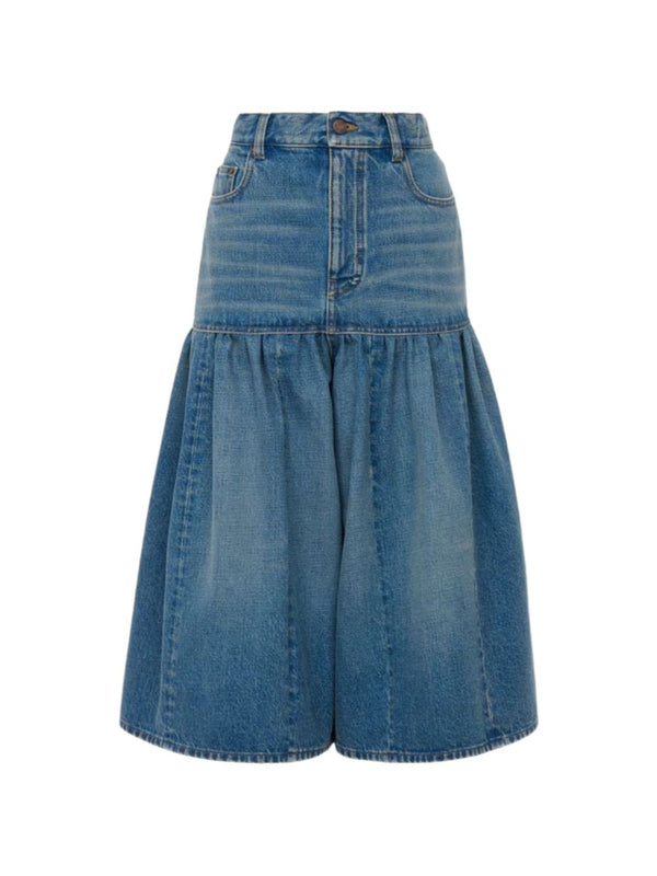 Baloon Denim Bermuda Shorts