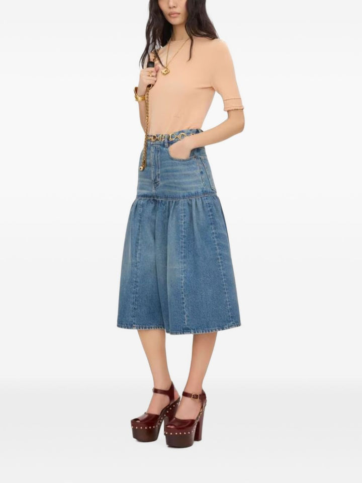 Chloé Baloon Denim Bermuda Shorts