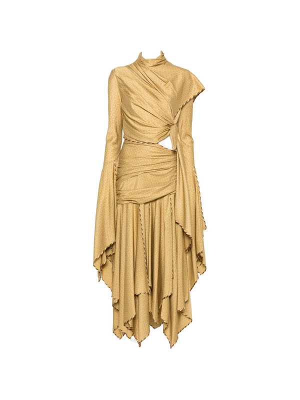 Valiant Printed Silk Midi Dress