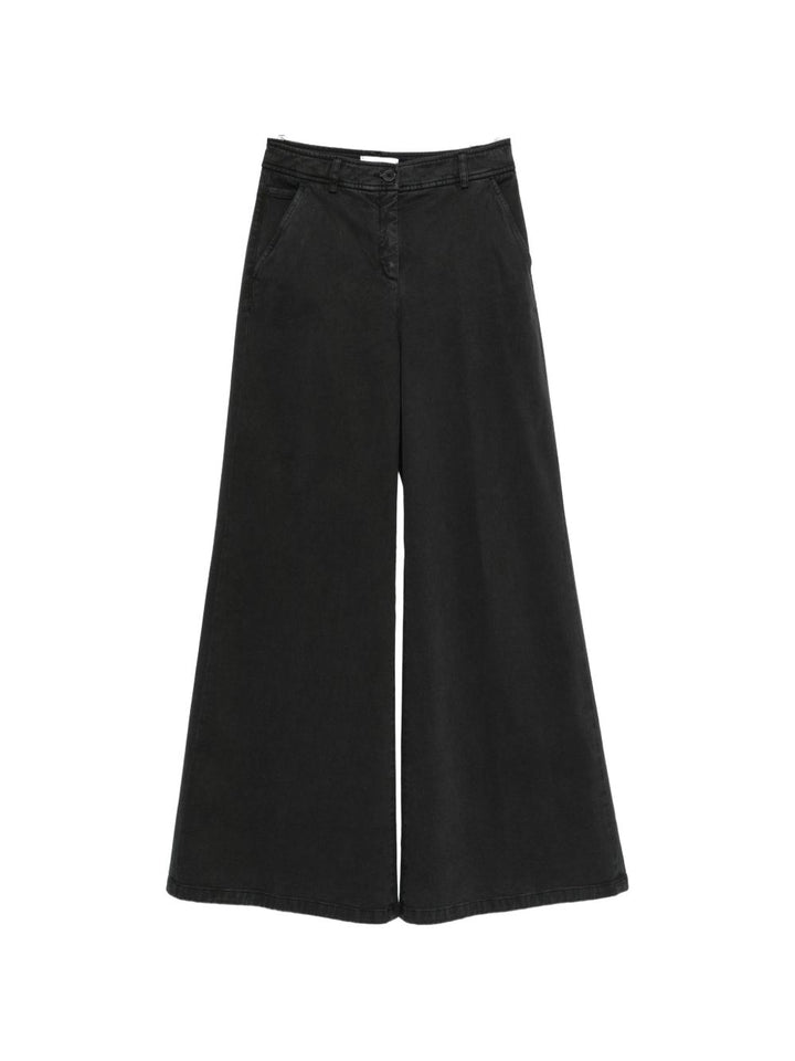 Via Masini 80 Cotton Wide-Leg Trousers