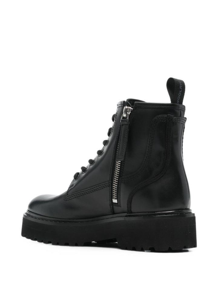 Woolrich Leather Biker Boots