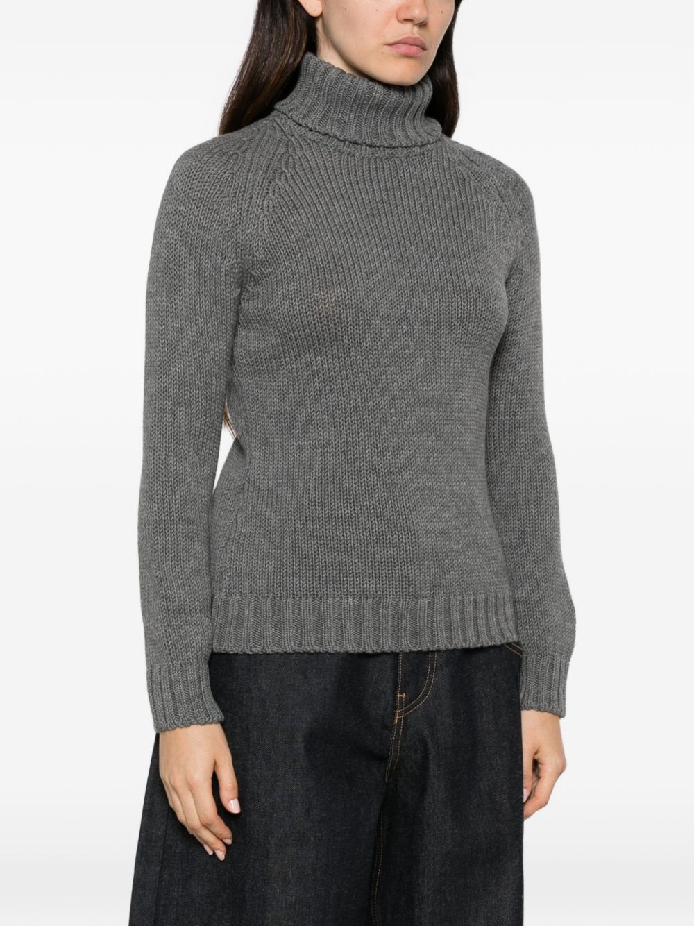 Base Wool Turtle-Neck Sweater