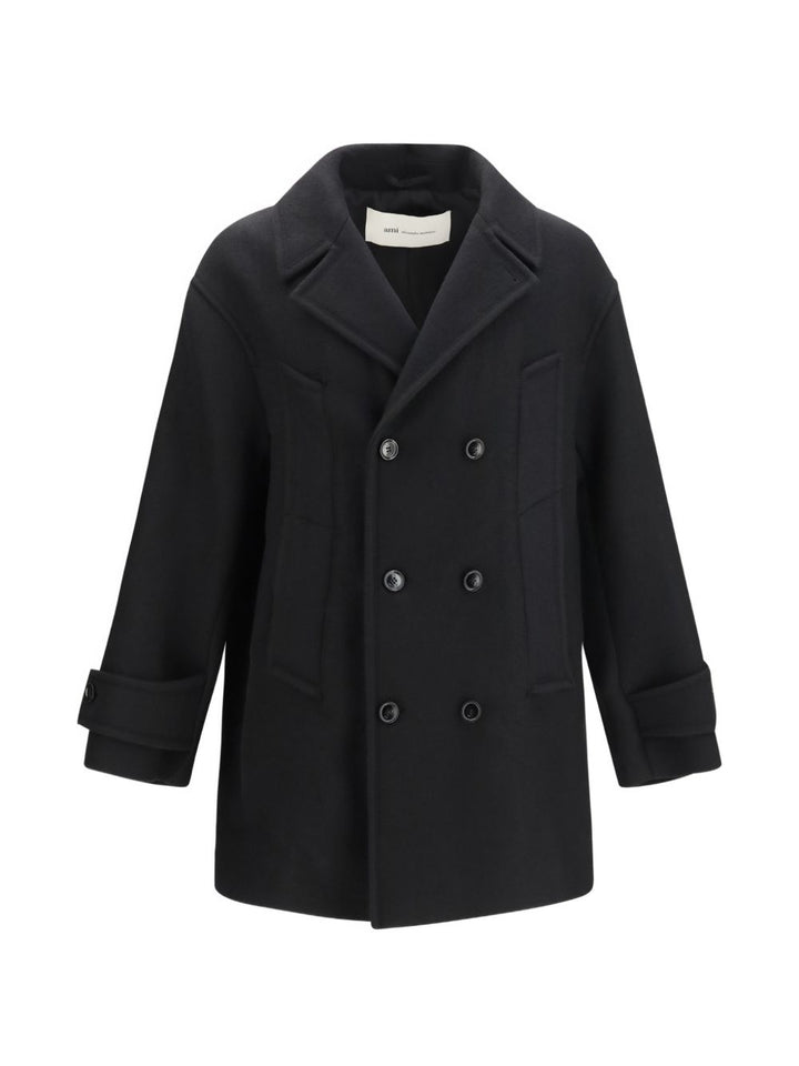 Ami Paris Wool Double-Breasted Coat