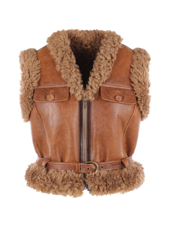 Chloé Shearling Leather Vest
