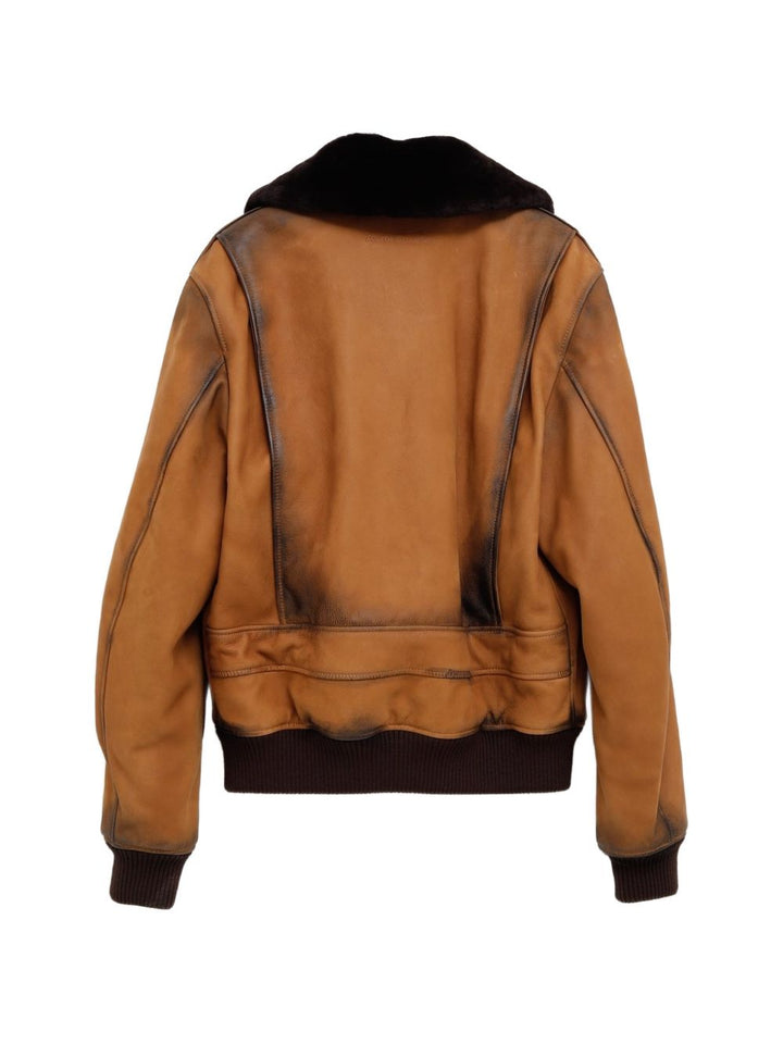 Acne Studios Leather Bomber Jacket