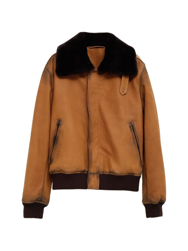 Leather Bomber Jacket