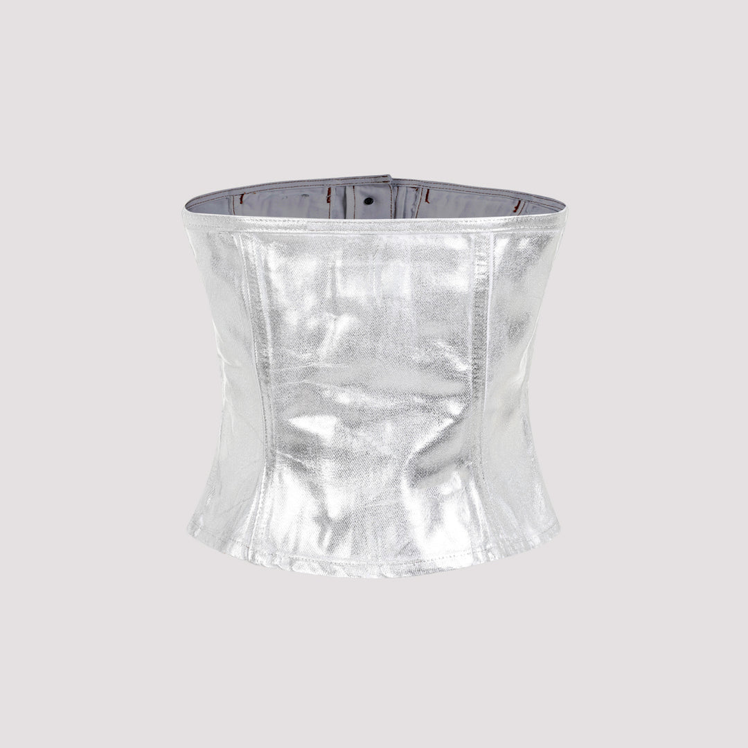 Ganni Tops - Metallic | b37704081b311faf7fd851d3b86c6ec07e69caf7