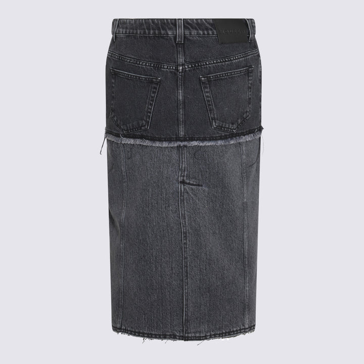 Alexander Mcqueen Skirts - BLACK STONEWASHED | 140a2176eb479c6357fc07f5558d7a130c831c60