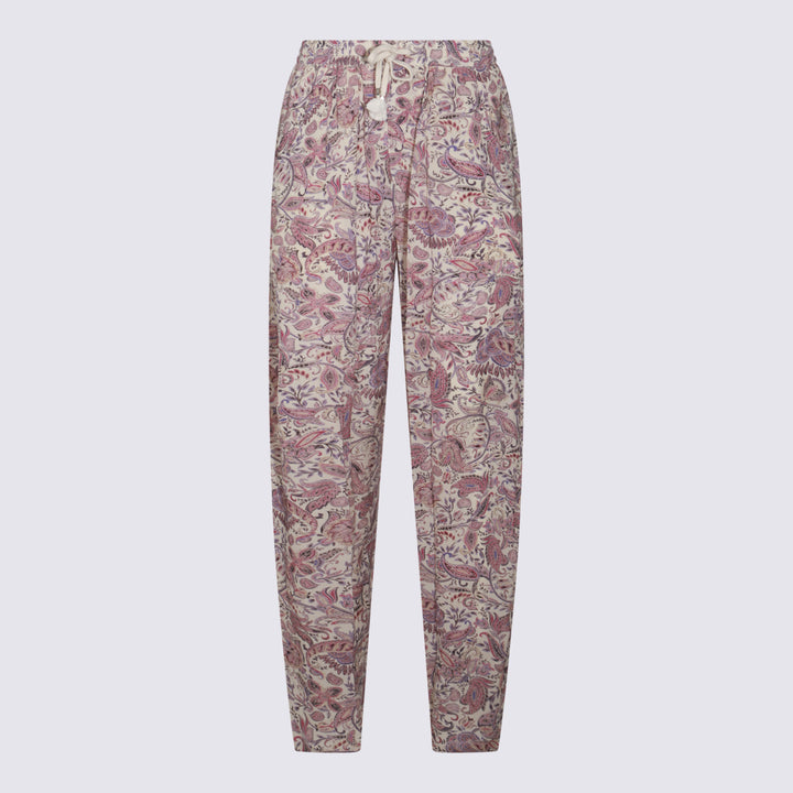 Marant Etoile Trousers - ECRU/PURPLE | 8475ecf5e9fe92a2b3fc99b1374247c57f150b39