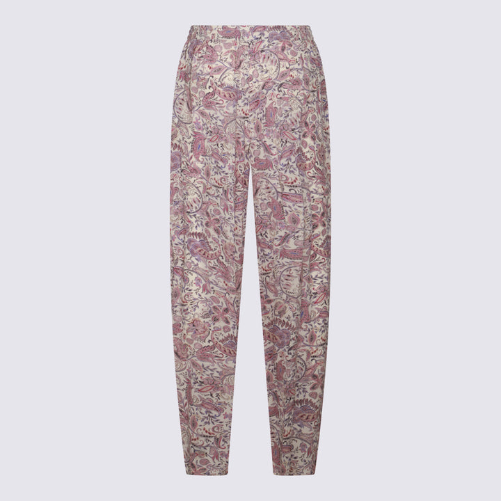 Marant Etoile Trousers - ECRU/PURPLE | 4d960705009d50f0ce7c64d778a23cdd2bc3f9e7