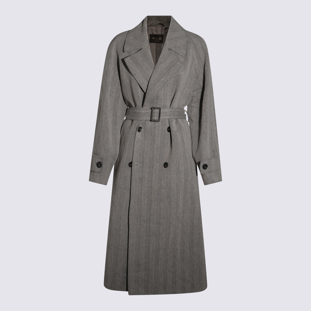Loro Piana Coats - CHALK/BLACK | 221365782fb03e540114758a1fcf7c0bd91edc51
