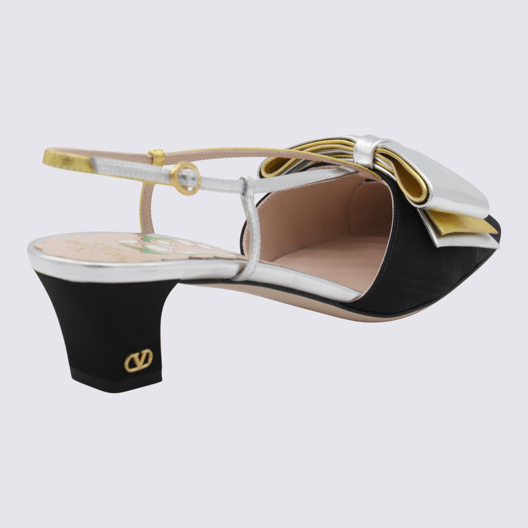 Valentino Garavani With Heel - NERO/SILVER/GOLD | 100667ece8e602a2cf30881e701ba2459b7fc864