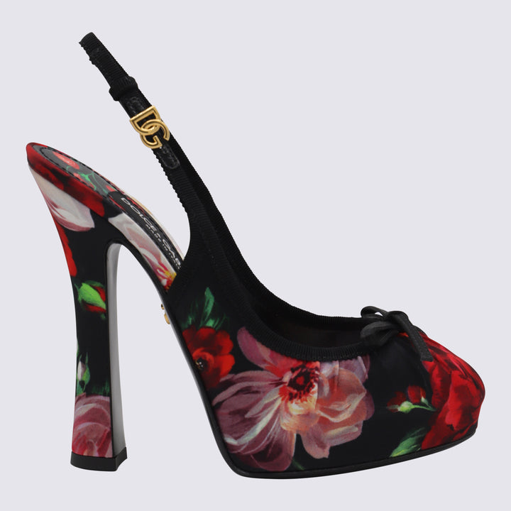 Dolce & Gabbana With Heel - NERO/FIORI | 2a3456c566a4c99fc873549069618bba80a9b30c
