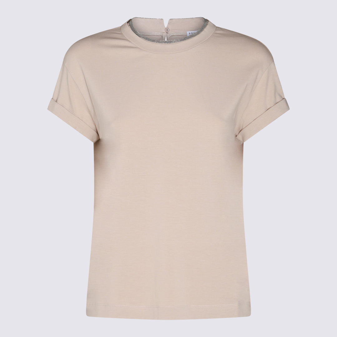 Brunello Cucinelli T-shirts and Polos - Light and natural | 684e57b3b511c40b5b511534378c57a3a5c0bacb