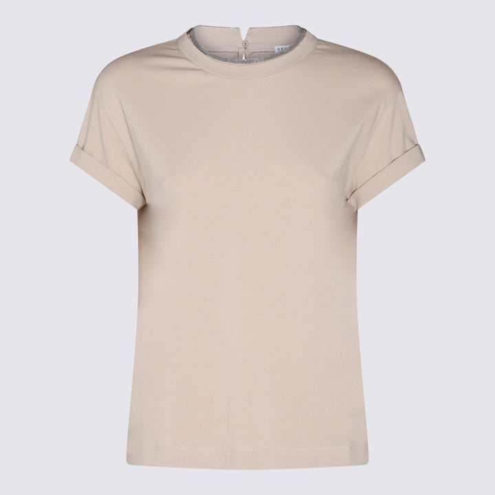 Brunello Cucinelli T-shirts and Polos - Light and natural | 684e57b3b511c40b5b511534378c57a3a5c0bacb
