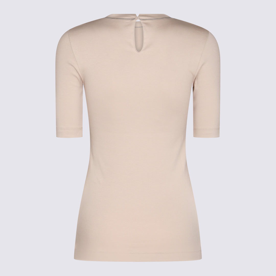 Brunello Cucinelli T-shirts and Polos - Light and natural | e9a74f44681f5da5012d56249ff53f8d6aaa03e6