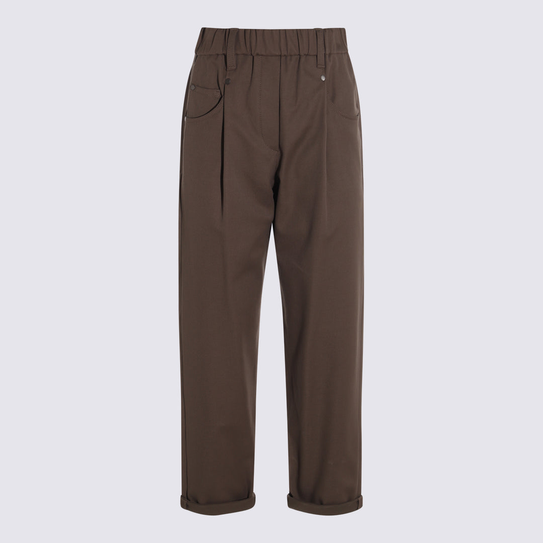 Brunello Cucinelli Trousers - Brown | 0a97bbd5e1600d8ba275b6bf617d32cb2ad34cdb