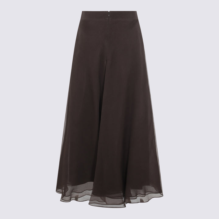 Brunello Cucinelli Skirts - DARK CHOCOLATE | 7382f8ff54e0949cece8ef6b0db6ec904d666d72