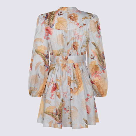 Dresses Light Blue Palm Floral