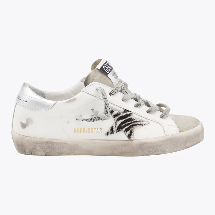 Golden Goose Sneakers - WHITE/WHITE BLACK ZEBRA/SILVER | 675edf10d6e5576afa5dfb6db9049cbb6bb8128d