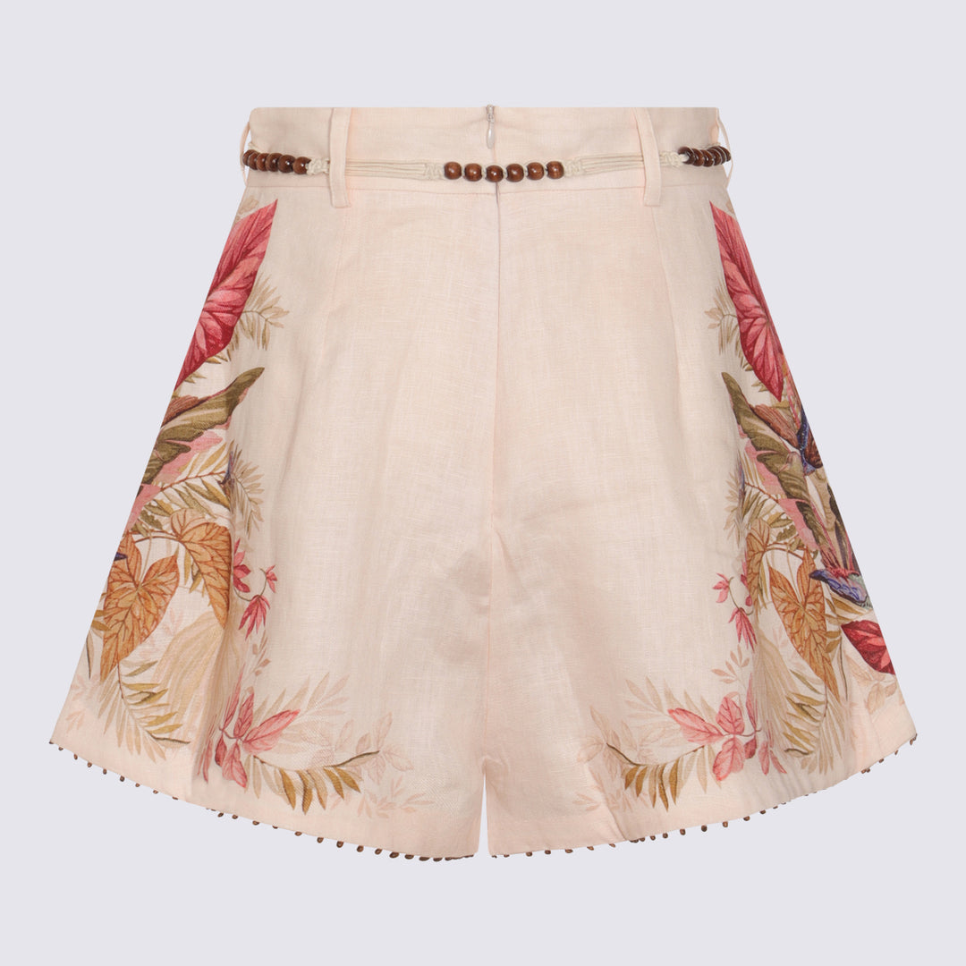 Zimmermann Shorts - CREAM PALM FLORAL | 55653daf51023ba90fb0614db3dae1d6b8d6e0b3