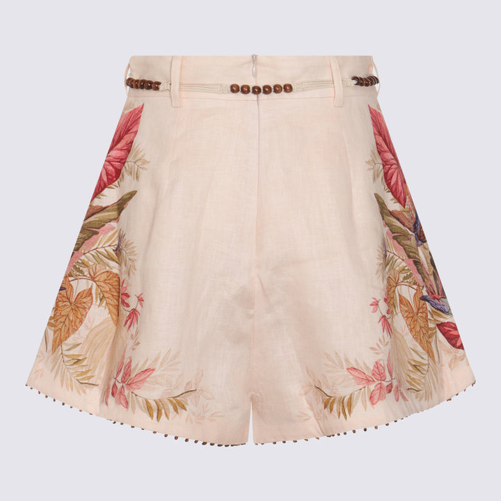 Zimmermann Shorts - CREAM PALM FLORAL | 55653daf51023ba90fb0614db3dae1d6b8d6e0b3