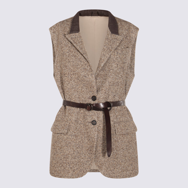 Brunello Cucinelli Jackets - OCRA/PANAMA/NERO | b23d572dbf676c13920afedf6bf41173fe3b97a9