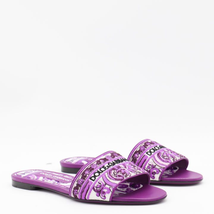 Dolce & Gabbana Flat shoes - MAIOLICA VIOLA | 1abe8030ba75462b0f1414b7d9bbf4e88a036a56