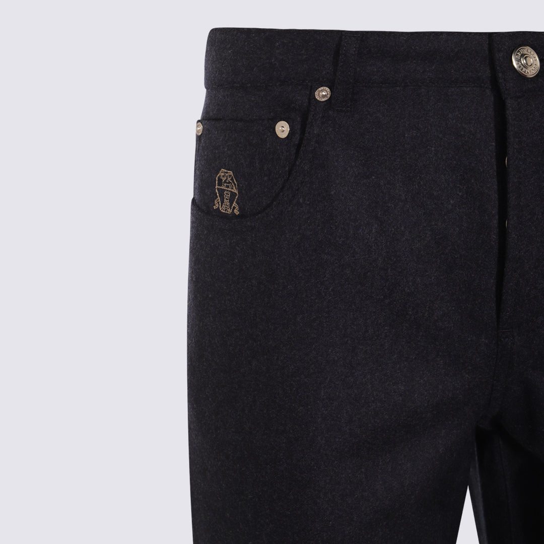 Brunello Cucinelli Trousers - Blue and green | fd41aba00141b54702e6995027a7b9de363bb386