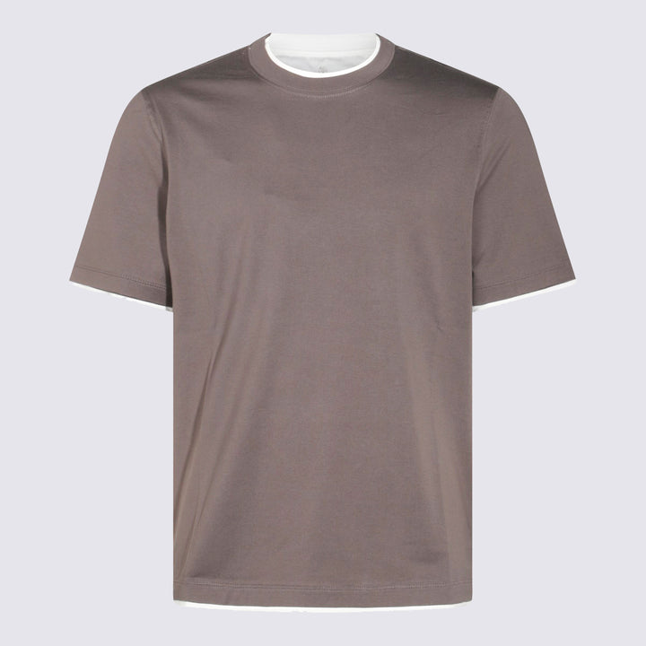 Brunello Cucinelli T-shirts and Polos - Brown | 23a423e8ac0e779a3aab3ba3b85aa3b07abde89d