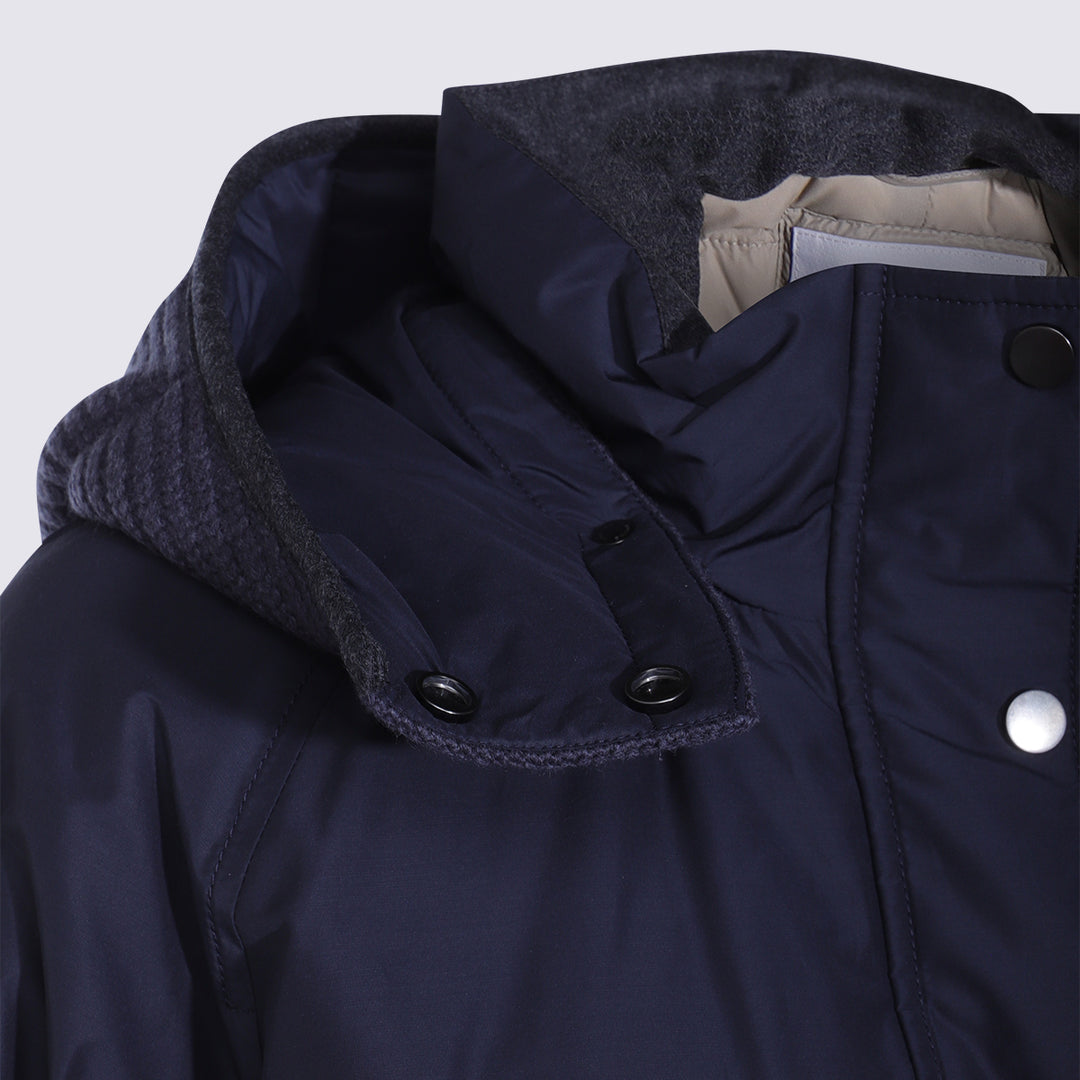 Brunello Cucinelli Coats - BLU PROFONDO | 365dd206af4b22771f1521e7fb3cf85827d8b605