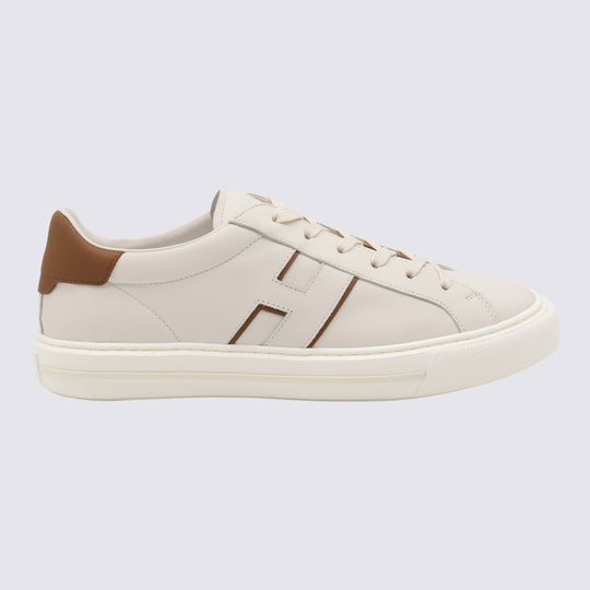 Sneakers White-Cognac