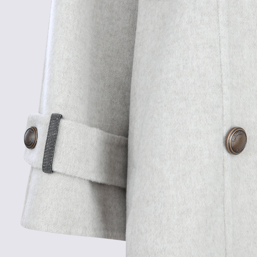 Brunello Cucinelli Coats - BEIGE FREDDO | 578f8326e6b5b7fccec6def84b8caa9fa883a3eb