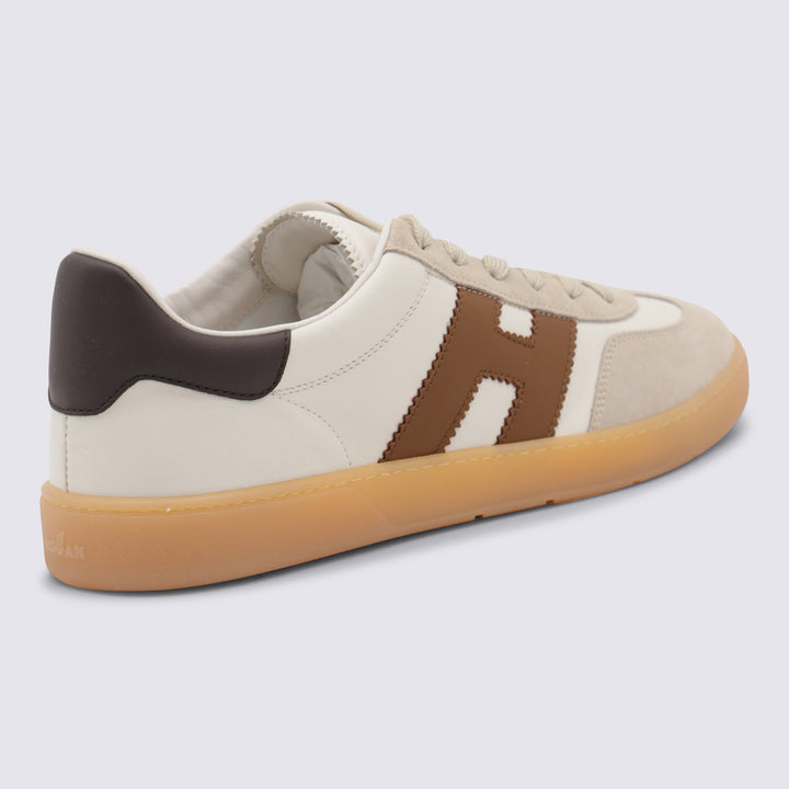 Hogan Sneakers - WHITE-BEIGE-BROWN | 877e936330037468efc4d5a11ba79ac319c9cd3c