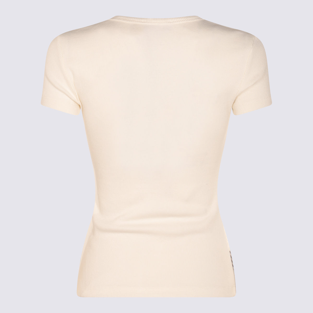 Blumarine T-Shirts And Polos Natural White/Black | Wanan Luxury Blumarine T-Shirts And Polos Natural White/Black | Wanan Luxury