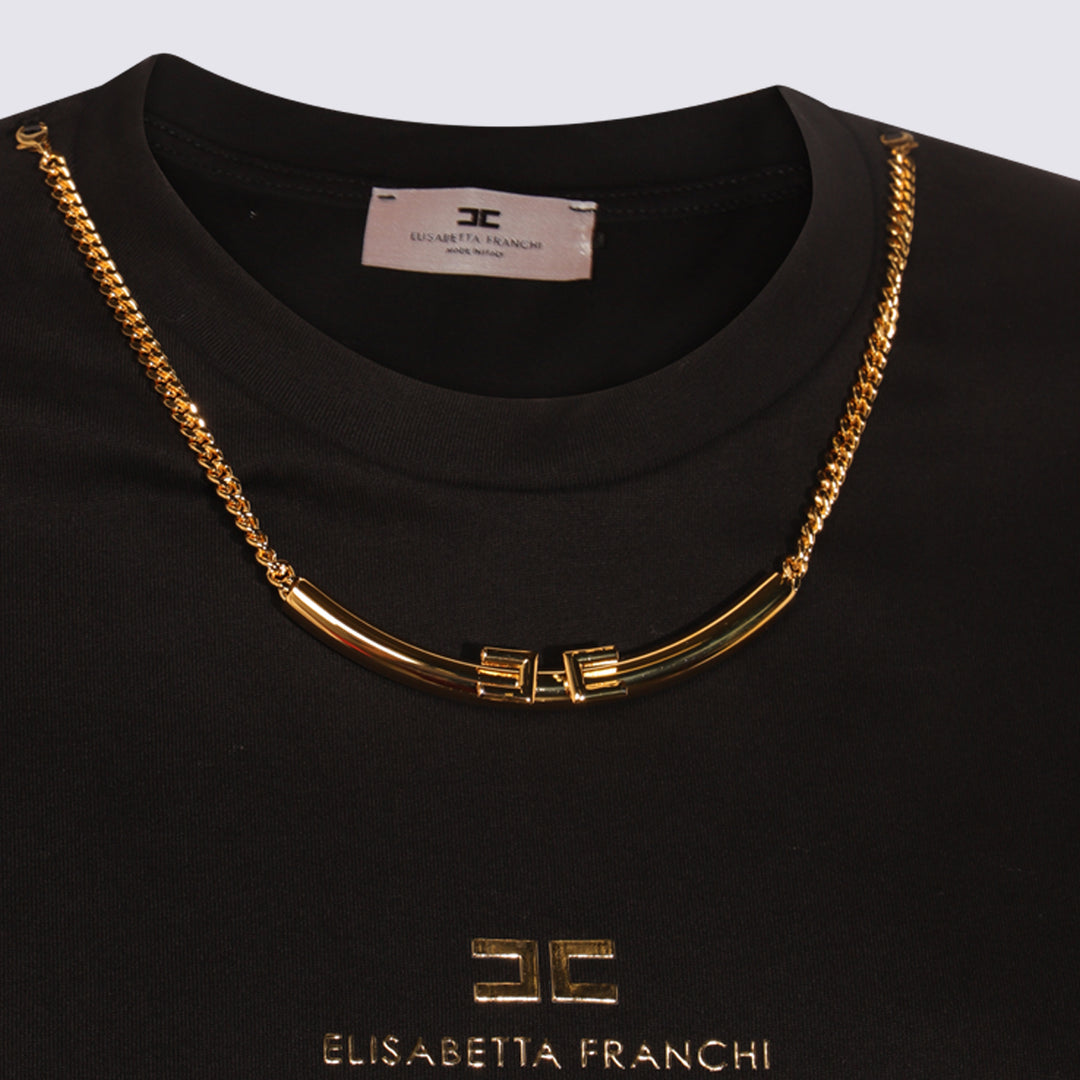 Elisabetta Franchi T-shirts and Polos - Blacks and greys | 78235ac55e4090fb854ede701bbd58e90d060e41