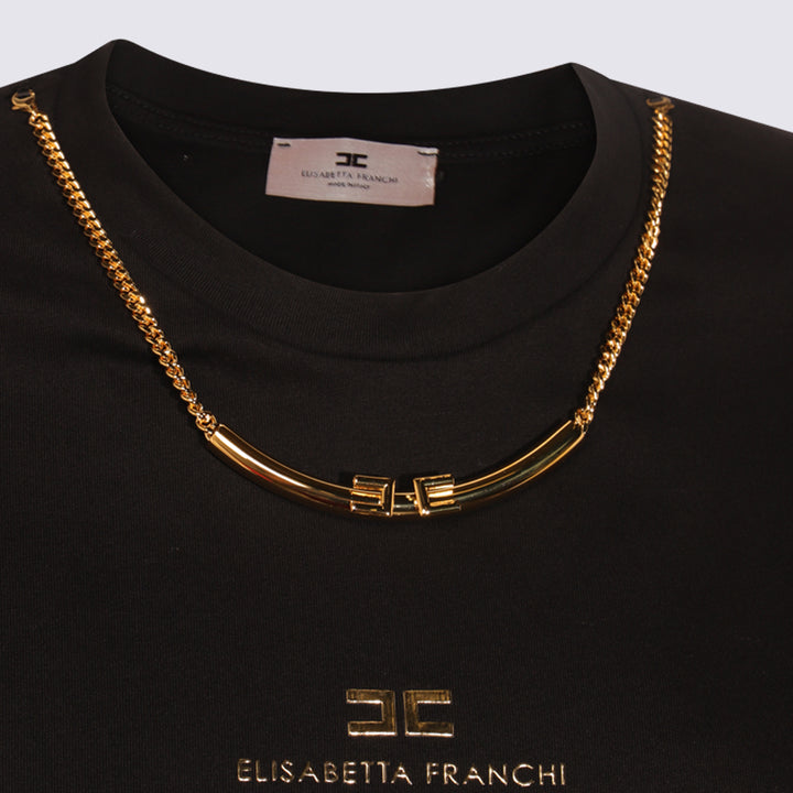Elisabetta Franchi T-shirts and Polos - Blacks and greys | 78235ac55e4090fb854ede701bbd58e90d060e41