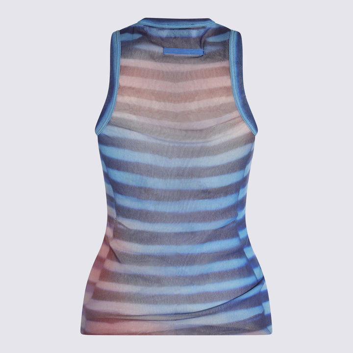 Jean Paul Gaultier Top - LIGHTBLUE/BLUE/PEACH | 2431551bf86771bcad83adf0df79d29463146036