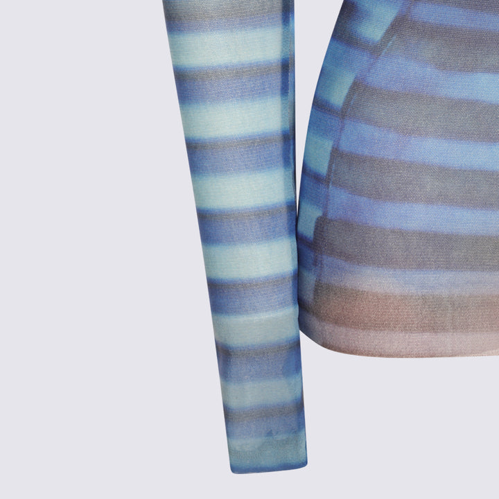 Jean Paul Gaultier Top - LIGHTBLUE/BLUE/PEACH | 4f8a9f9d0e8ad60fce307236fa2fcc0b09ecfa62