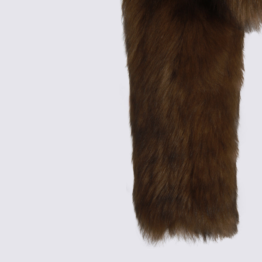 Blumarine Coats - CARAMEL/BLACK | f303bbf1aa171c63c55127a74c4a0589205cfa98