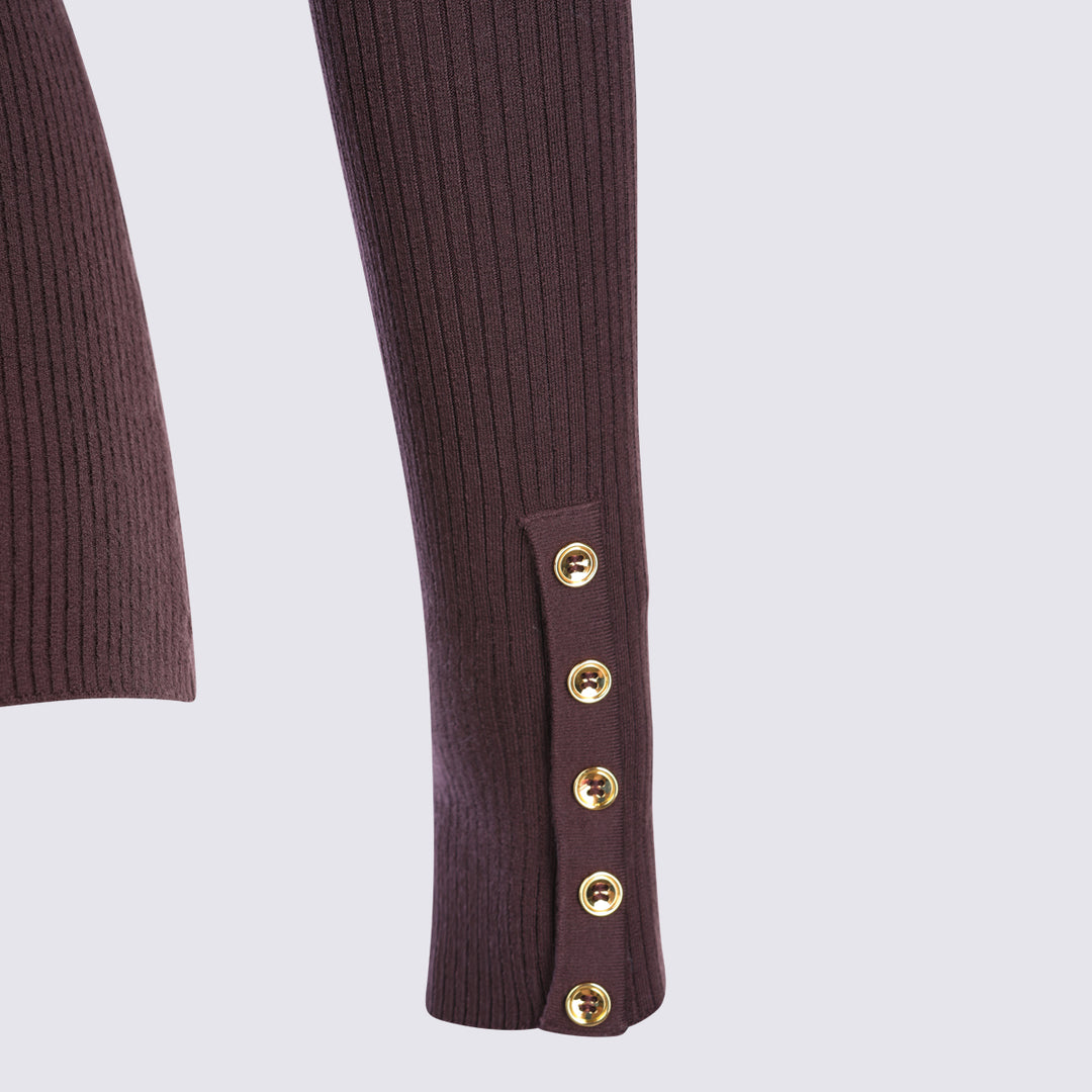 Elisabetta Franchi Sweaters - MERLOT | ee9d340ff4dbe83f7a2a4015b923336cafb360b9