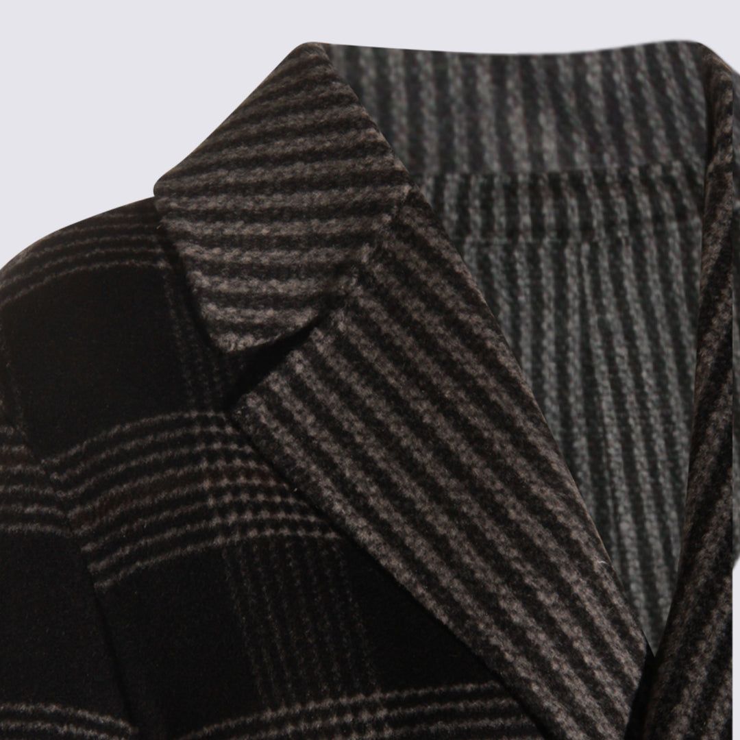 Twin-Set Coats - DOUBLE CHECK NERO/NEVE | ede75fc950caee2af61d4b9990871f143944ea15