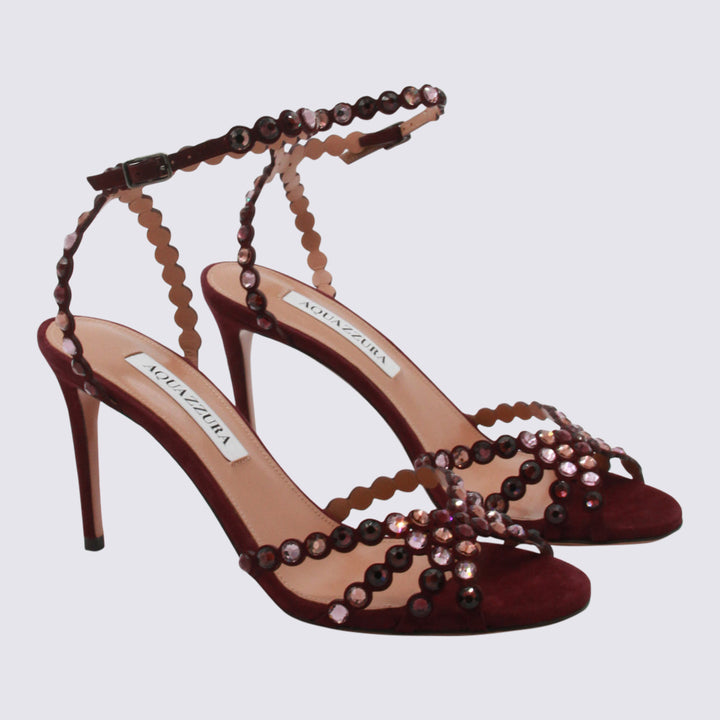 Aquazzura Sandals - BLACKBERRY | 9250da34235f6c2d338c1472a956ab73d7a44f1d