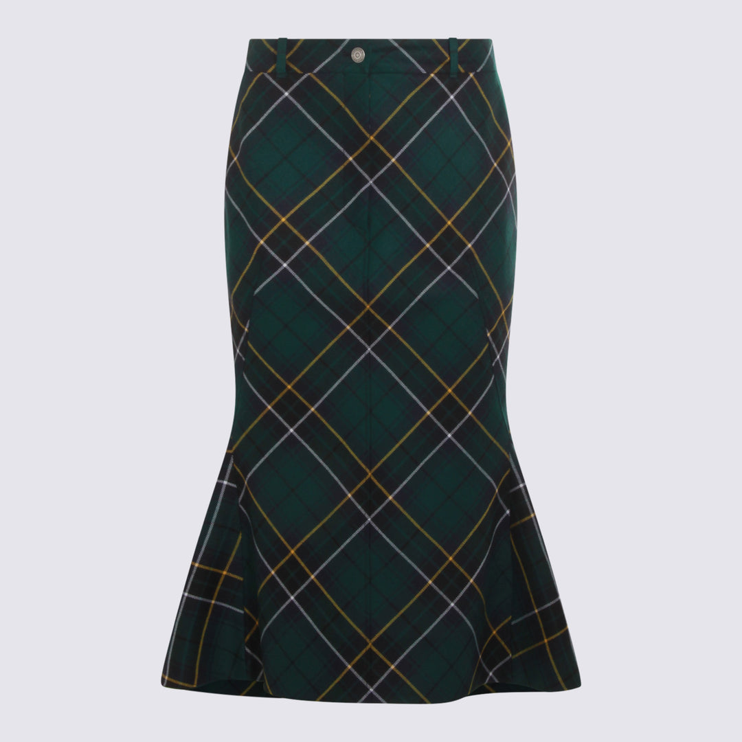 Alexander Mcqueen Skirts - NAVY/GREEN/YELLOW | d65767a63d84492f6f7d3953bb1bacf21ddb25e1