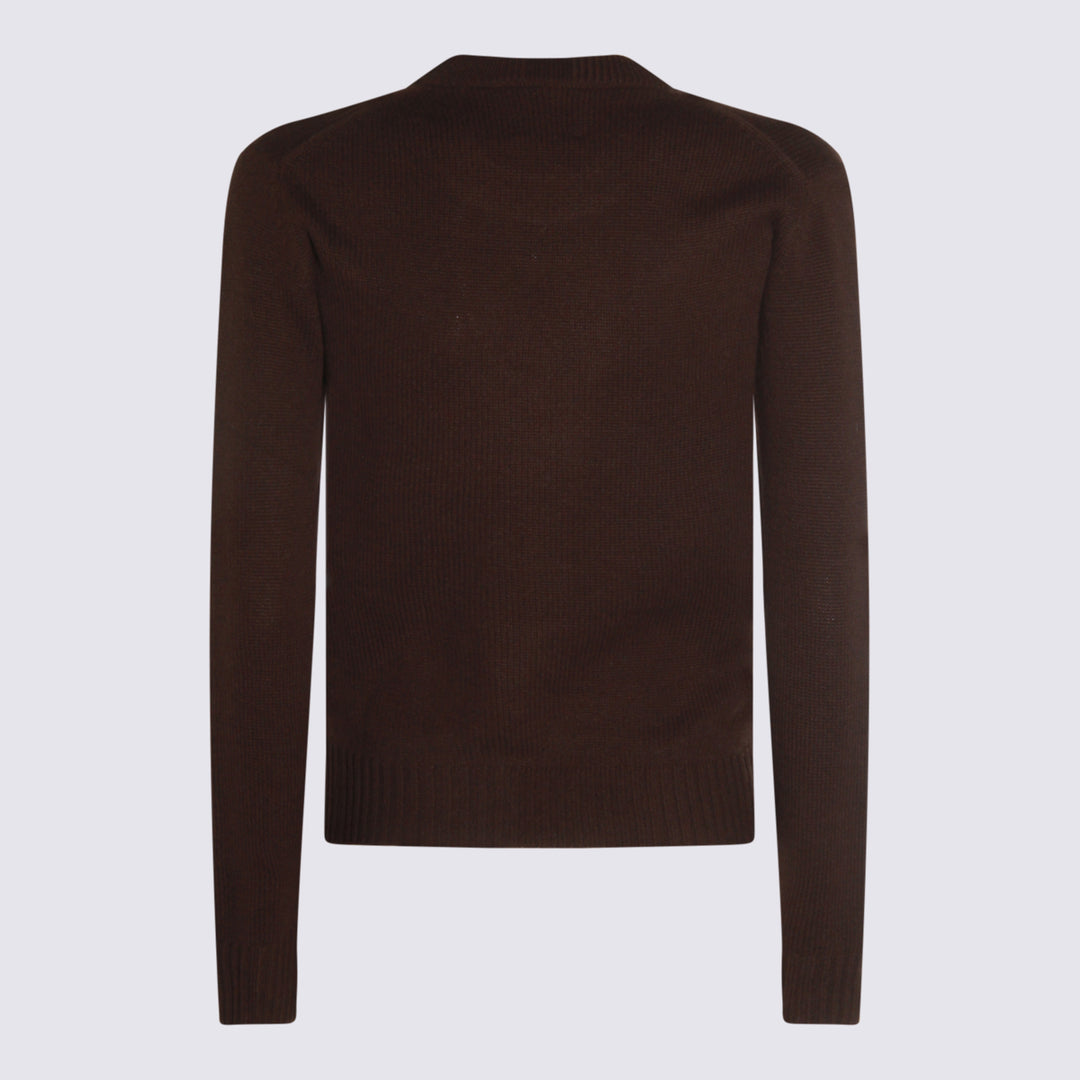 Allude Sweaters - Brown | 1485176302f9b3bf00676a56664f85ba08d9f5b9