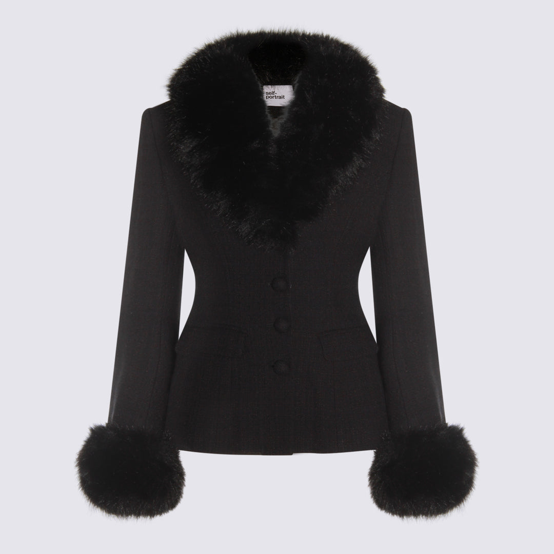 Self-Portrait Jackets - Blacks and greys | f1cf779b4b95ae37851b72fb4b62645d9e9c6cd8