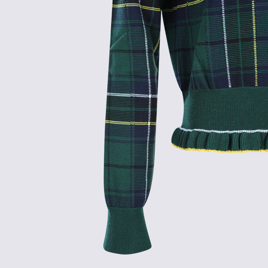 Alexander Mcqueen Sweaters - NAVY/GREEN/YELLOW | f8cf2d2550ff858e39078d6c285d0b9c86be6ad4