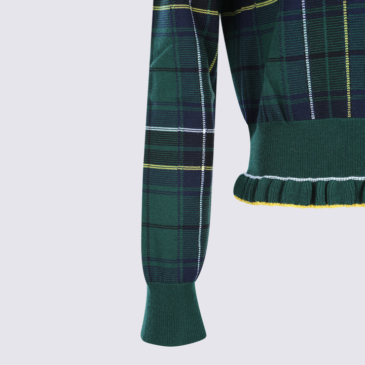 Alexander Mcqueen Sweaters - NAVY/GREEN/YELLOW | f8cf2d2550ff858e39078d6c285d0b9c86be6ad4