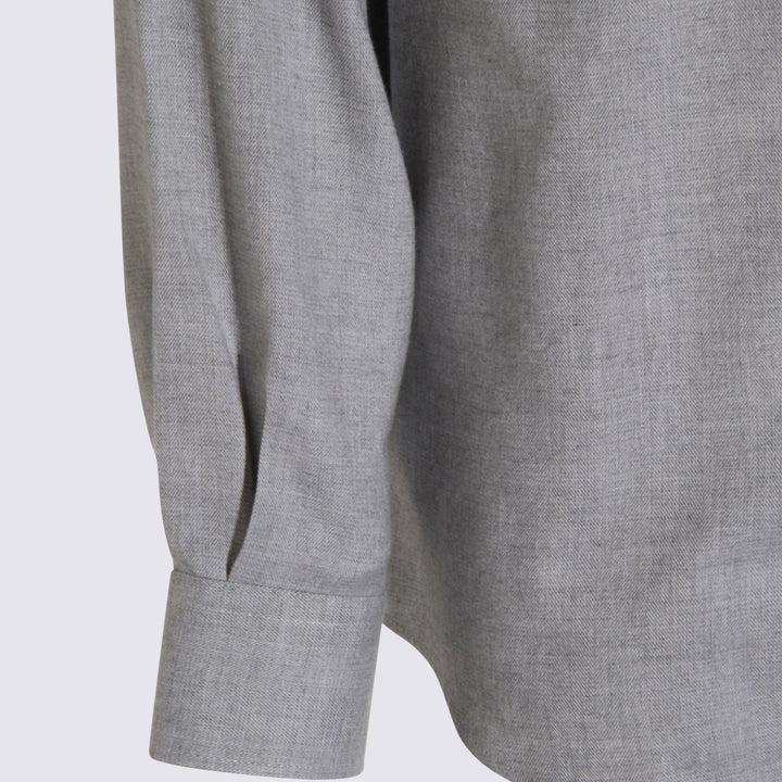 Brunello Cucinelli Shirts - Grigio medio | 6e31b7662ec900e2ef8d9f3e553e289319542dc5