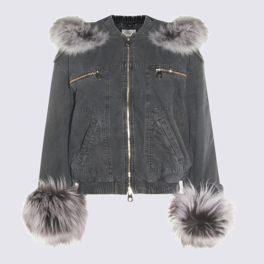 Blumarine Jackets - BLACK/LUNAR ROCK | ff14060ee8b2cfb07a9332cc314b6dd1a54012f6
